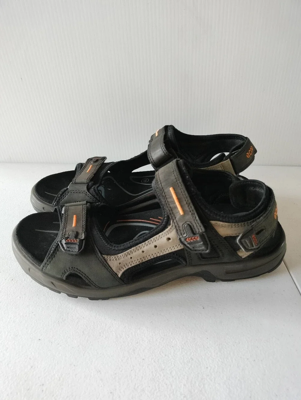 Ecco Yucatan Men's Black Sandals Eu 46/ US 12-12.5 Hiking Outdoors Camping